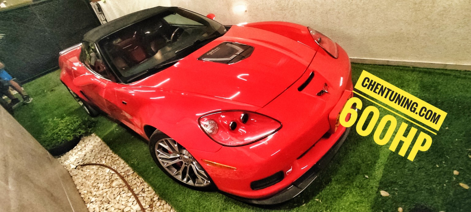 Red Corvette tuned to 600 horsepower