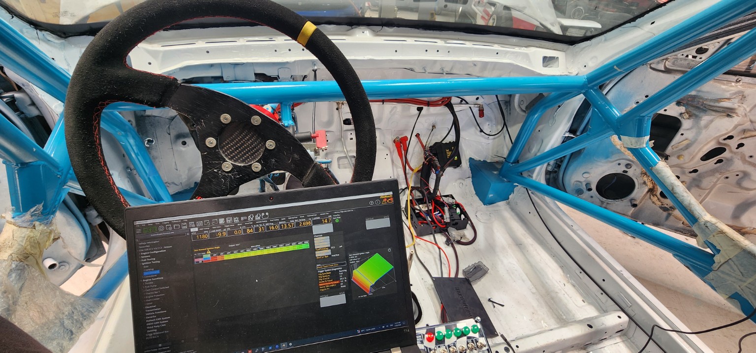 ECU calibration inside a competition car